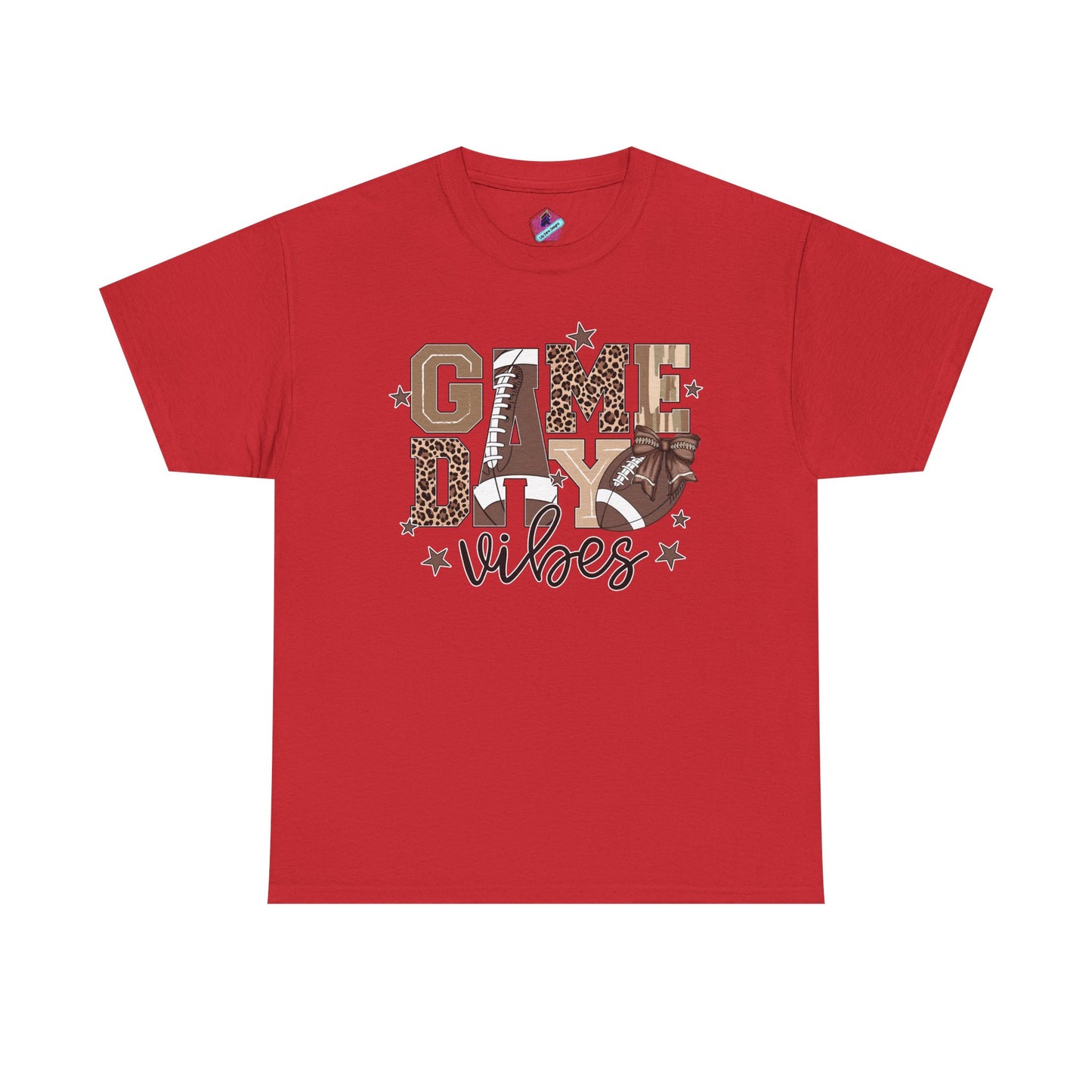 Game Day Vibes Unisex Heavy Cotton Tee, Sports Shirt, Team Spirit Apparel, Casual Wear, Great for Tailgating, Gift for Football Fans