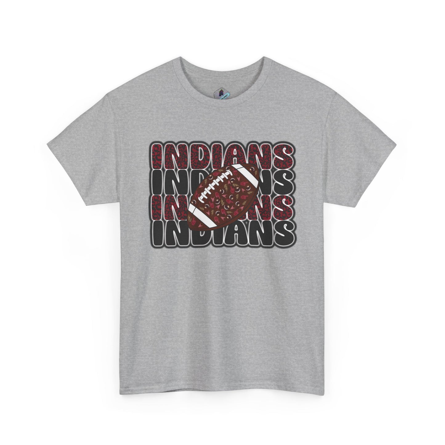 Sporty Unisex Heavy Cotton Tee with 'Indians' Design, Sports Fan Tee, Game Day Shirt, Casual Wear, Gift for Him/Her