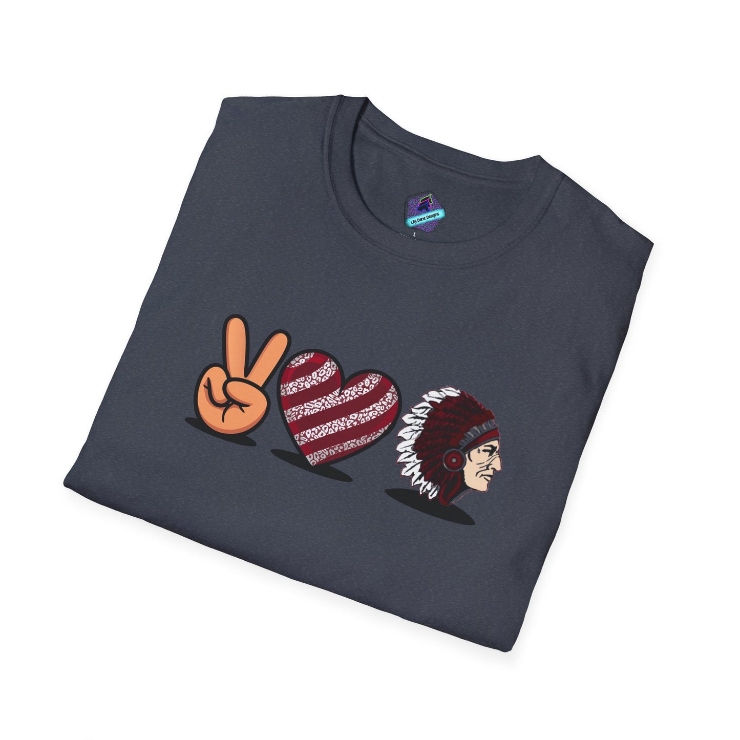 Unisex T-Shirt Peace Love Pocola Indians
