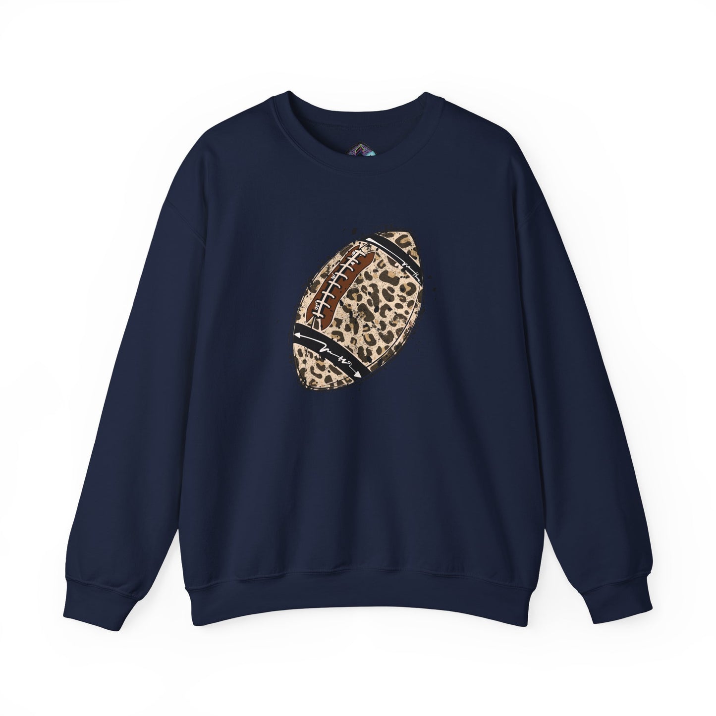 Leopard Football without Designs on Sleeves Unisex Crewneck Sweatshirt | Cozy Sports Apparel, Fall Fashion, Game Day Outfit, Gift for Sports Fans, Sweatshirt for