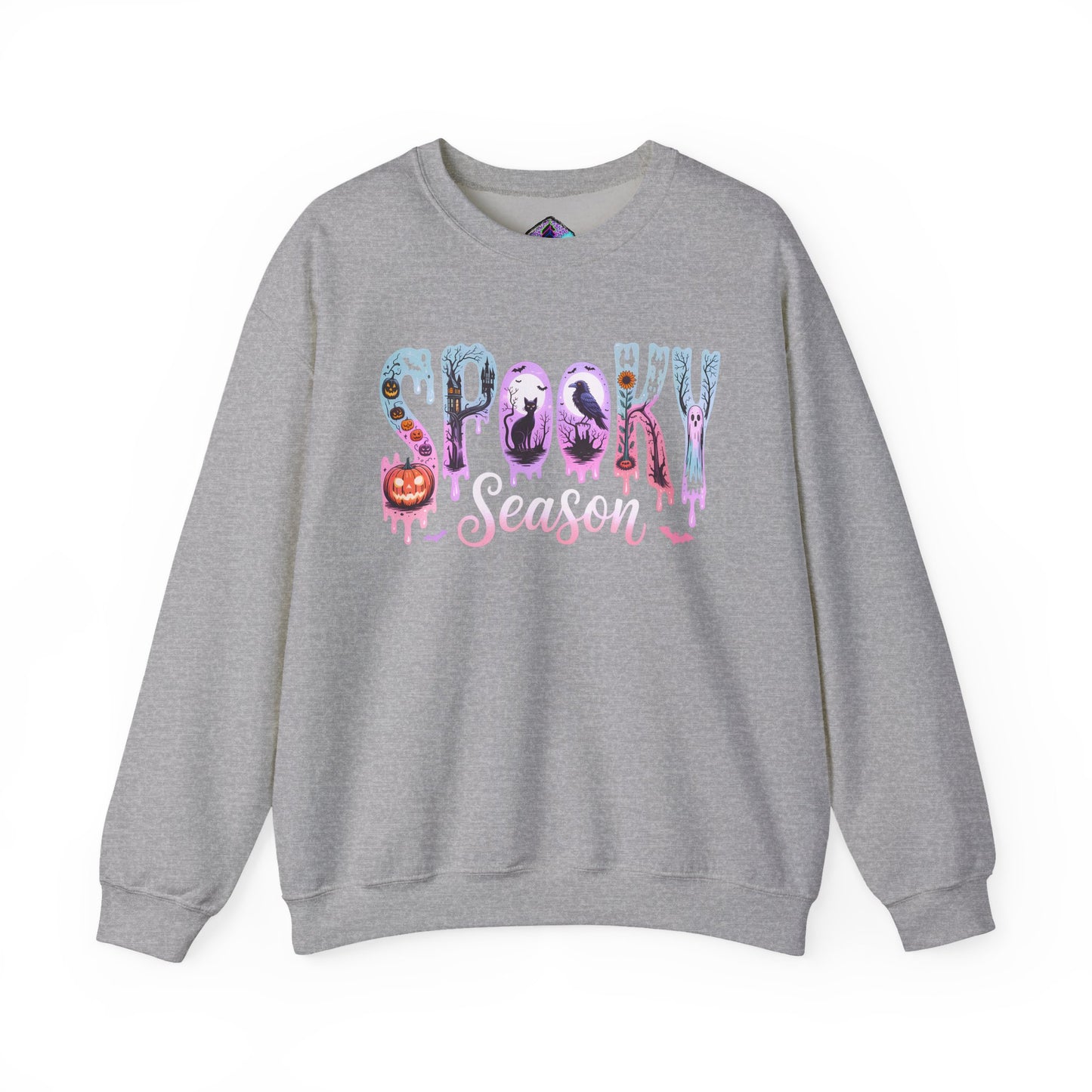 Spooky Season Crewneck Sweatshirt | Unisex Fall Fashion, Halloween Attire, Cozy Casual Wear, Gift for Halloween Lovers, Comfy Sweatshirt