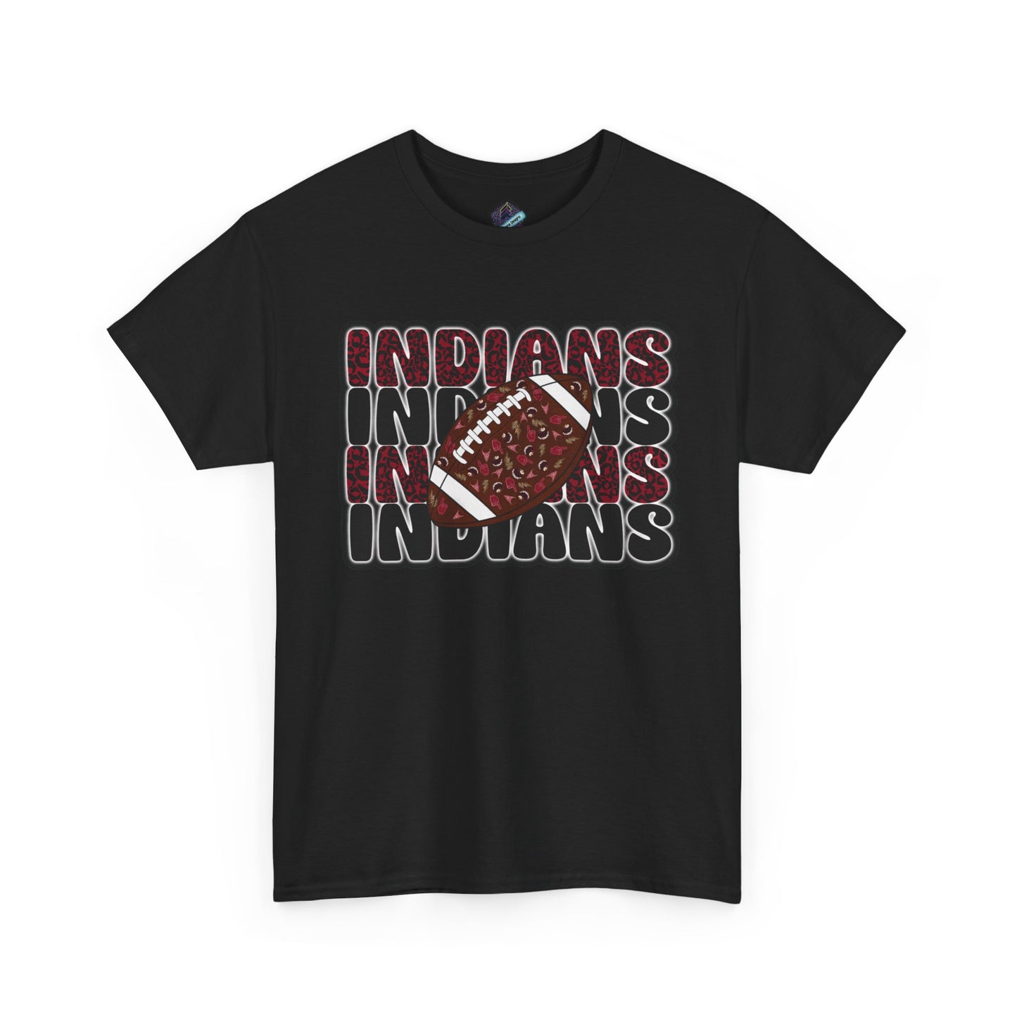 Sporty Unisex Heavy Cotton Tee with 'Indians' Design, Sports Fan Tee, Game Day Shirt, Casual Wear, Gift for Him/Her