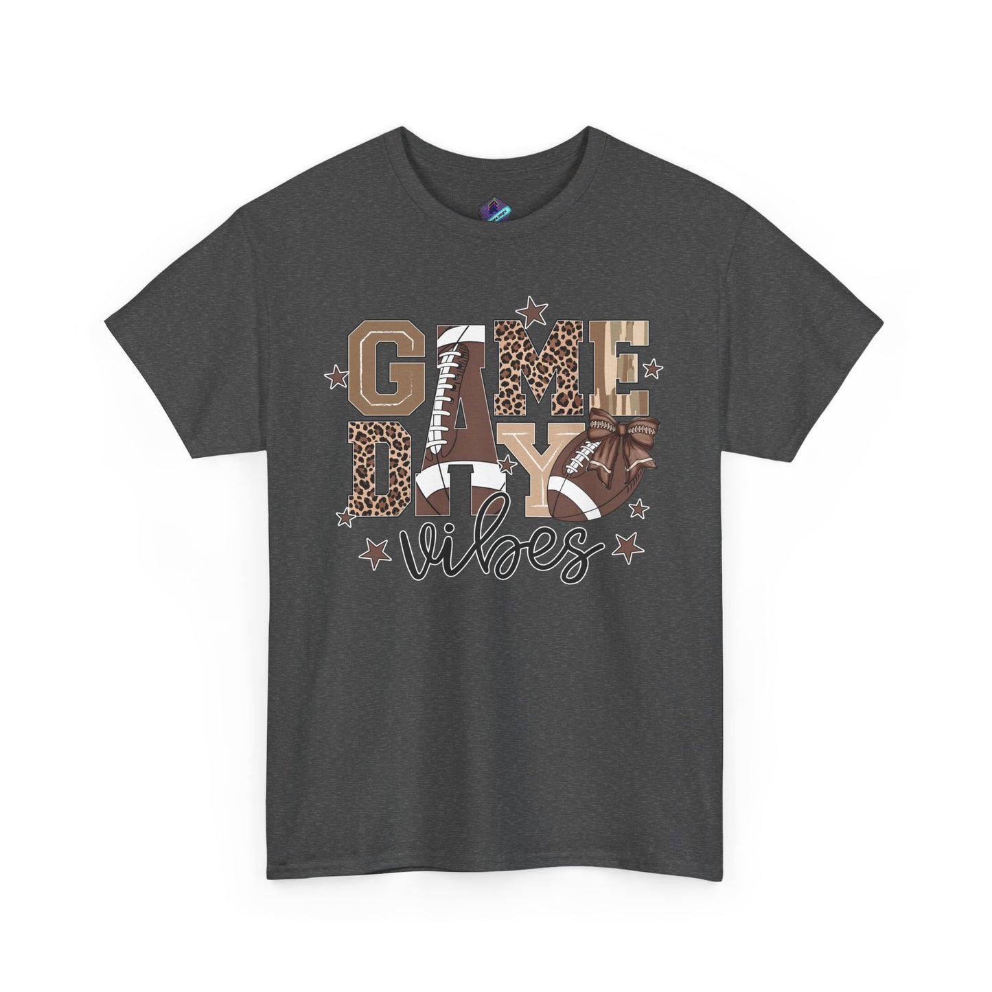 Game Day Vibes Unisex Heavy Cotton Tee, Sports Shirt, Team Spirit Apparel, Casual Wear, Great for Tailgating, Gift for Football Fans