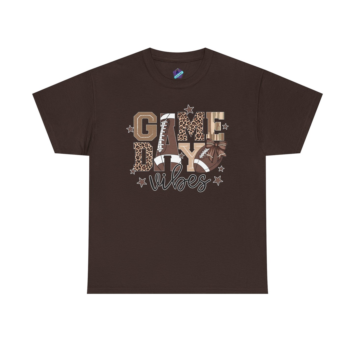 Game Day Vibes Unisex Heavy Cotton Tee, Sports Shirt, Team Spirit Apparel, Casual Wear, Great for Tailgating, Gift for Football Fans