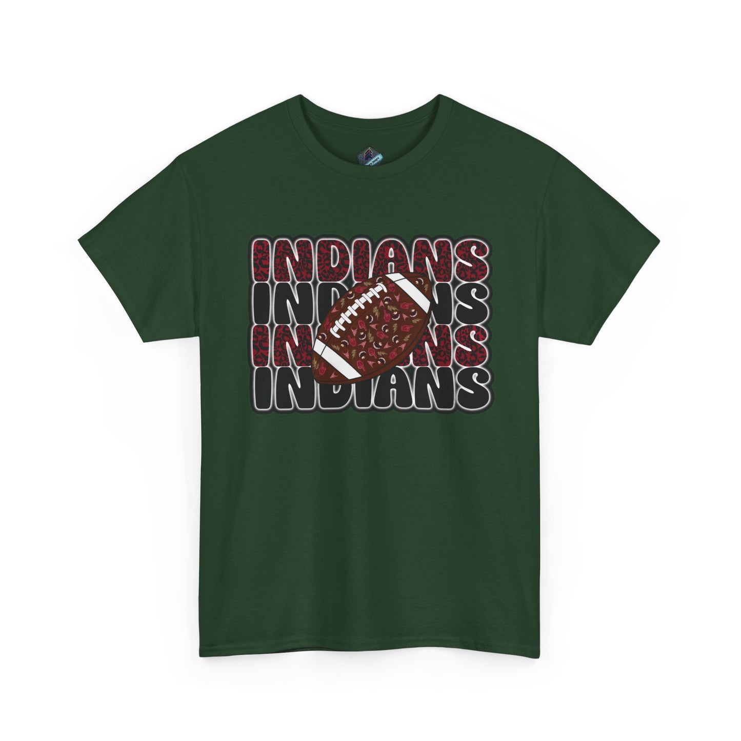 Sporty Unisex Heavy Cotton Tee with 'Indians' Design, Sports Fan Tee, Game Day Shirt, Casual Wear, Gift for Him/Her