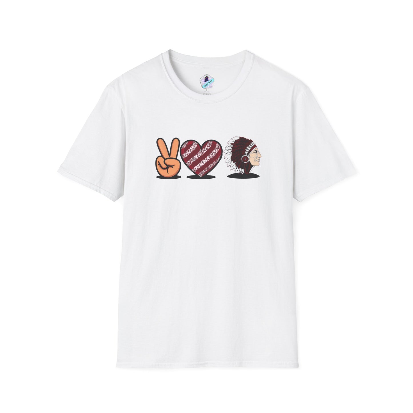 Unisex T-Shirt Peace Love Pocola Indians