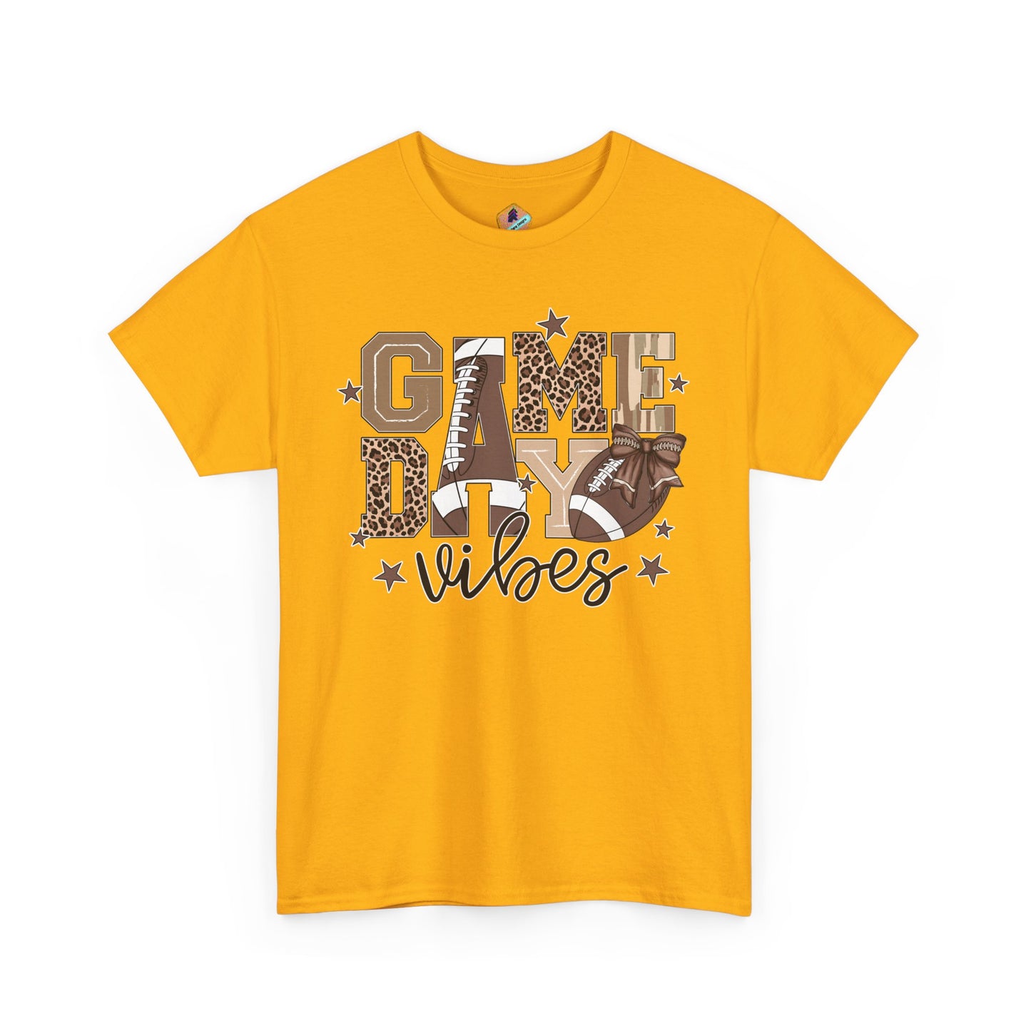 Game Day Vibes Unisex Heavy Cotton Tee, Sports Shirt, Team Spirit Apparel, Casual Wear, Great for Tailgating, Gift for Football Fans