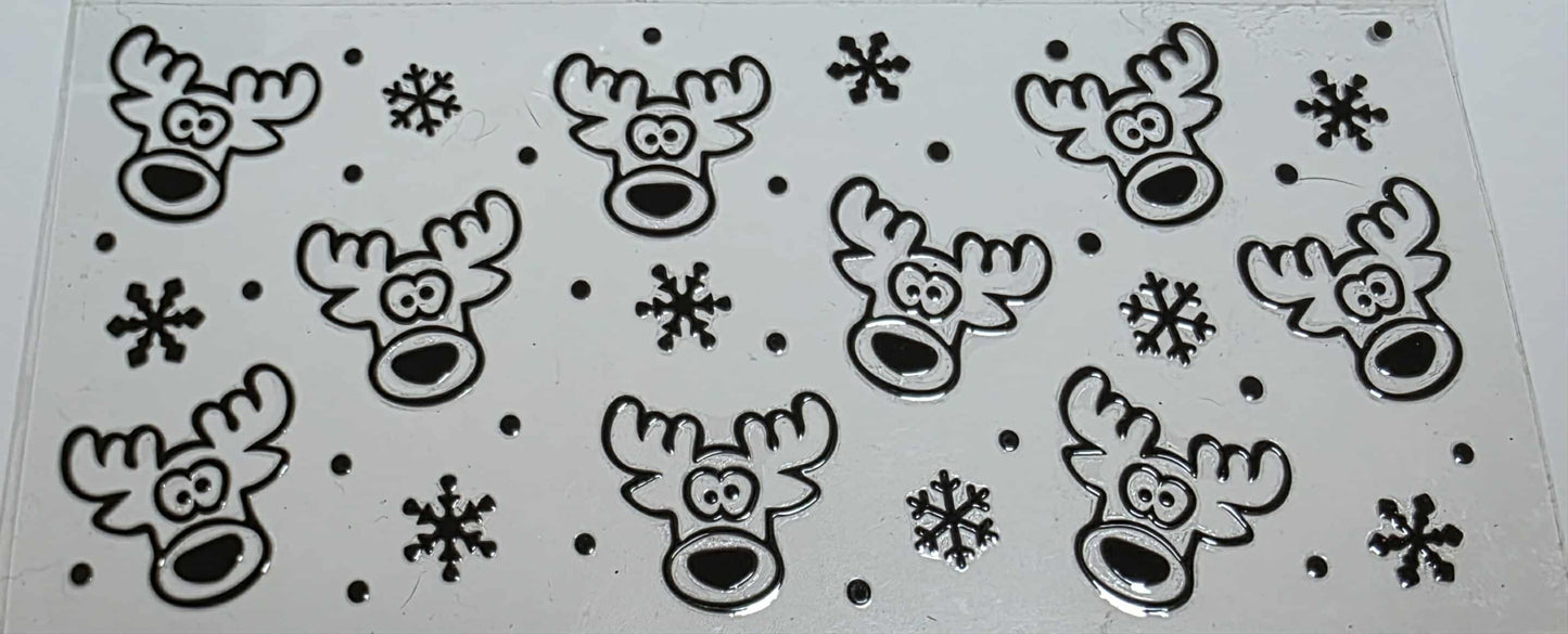16oz Libbey Glass Can — Reindeer