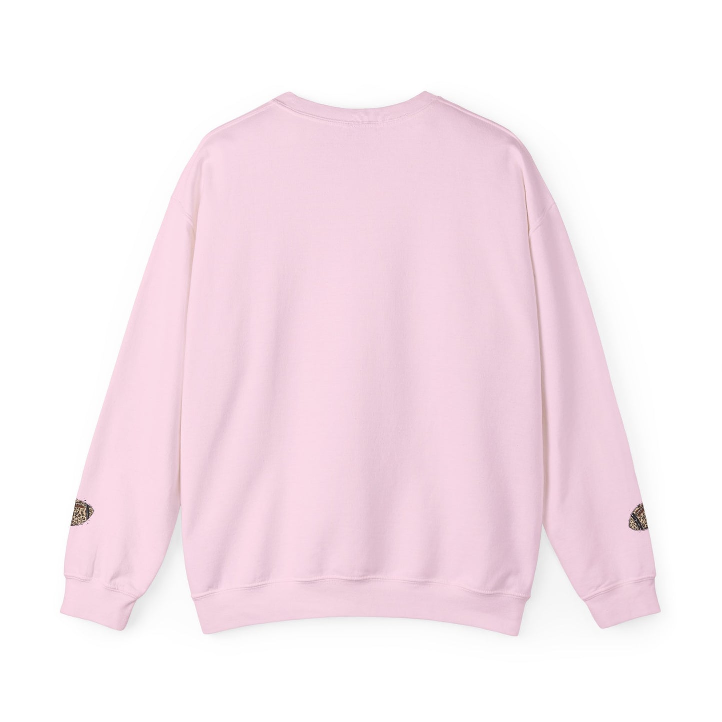 Leopard Print Football Sweatshirt, Cozy Crewneck, Unisex Apparel, Perfect for Game Day, Sports Gift, Fall Fashion