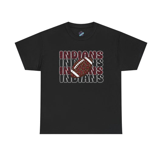 Sporty Unisex Heavy Cotton Tee with 'Indians' Design, Sports Fan Tee, Game Day Shirt, Casual Wear, Gift for Him/Her