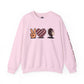 Peace Love Unisex Crewneck Sweatshirt, Sports Apparel, Team Spirit Wear, Cozy Gift for Fans, Casual Game Day Outfit