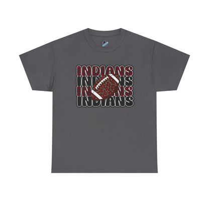 Sporty Unisex Heavy Cotton Tee with 'Indians' Design, Sports Fan Tee, Game Day Shirt, Casual Wear, Gift for Him/Her