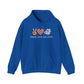Peace Love Bulldogs Hoodie - Unisex Heavy Blend™ Sweatshirt, Casual Wear, Gift for Dog Lovers, Cozy Sweater, College Spirit Apparel