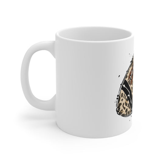 Leopard Print Football Mug for Sports Lovers, Gift for Him, Coffee Cup, Tea Mug, Funny Sports Decor, Personalized Gifting