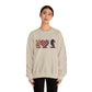 Peace Love Unisex Crewneck Sweatshirt, Sports Apparel, Team Spirit Wear, Cozy Gift for Fans, Casual Game Day Outfit