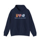 Peace Love Bulldogs Hoodie - Unisex Heavy Blend™ Sweatshirt, Casual Wear, Gift for Dog Lovers, Cozy Sweater, College Spirit Apparel