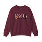Peace Love Unisex Crewneck Sweatshirt, Sports Apparel, Team Spirit Wear, Cozy Gift for Fans, Casual Game Day Outfit