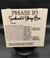 Hand-burned Phase 10 Scoreboard and Storage Box