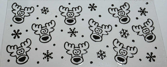 16oz Libbey Glass Can — Reindeer