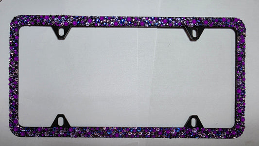 Rhinestoned License Plate Frame